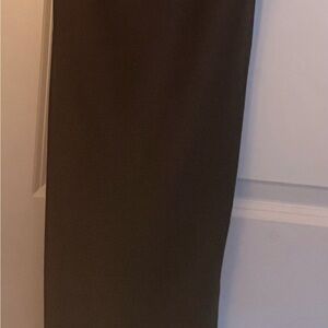 Elegant Black Women's Midi Slit Dress